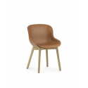 Hyg Chair Wood Full Upholstery, Oak/ Ultra Leather