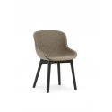 Hyg Chair Wood Full Upholstery, Black Oak/ Synergy